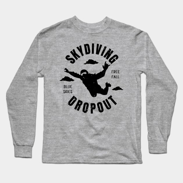 Skydiver Dropout Freefalling Skydiver Long Sleeve T-Shirt by atomguy